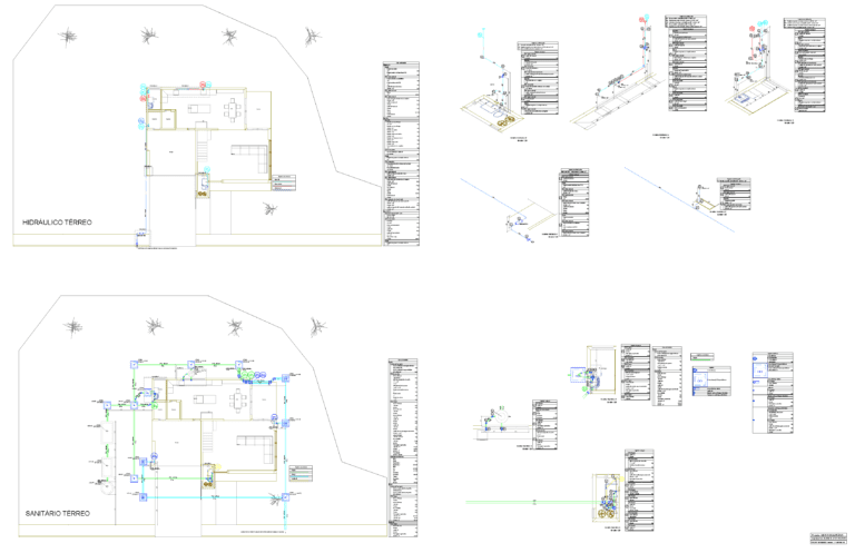 PROJETO RESIDENCIAL - Hidrosanitário: Térreo