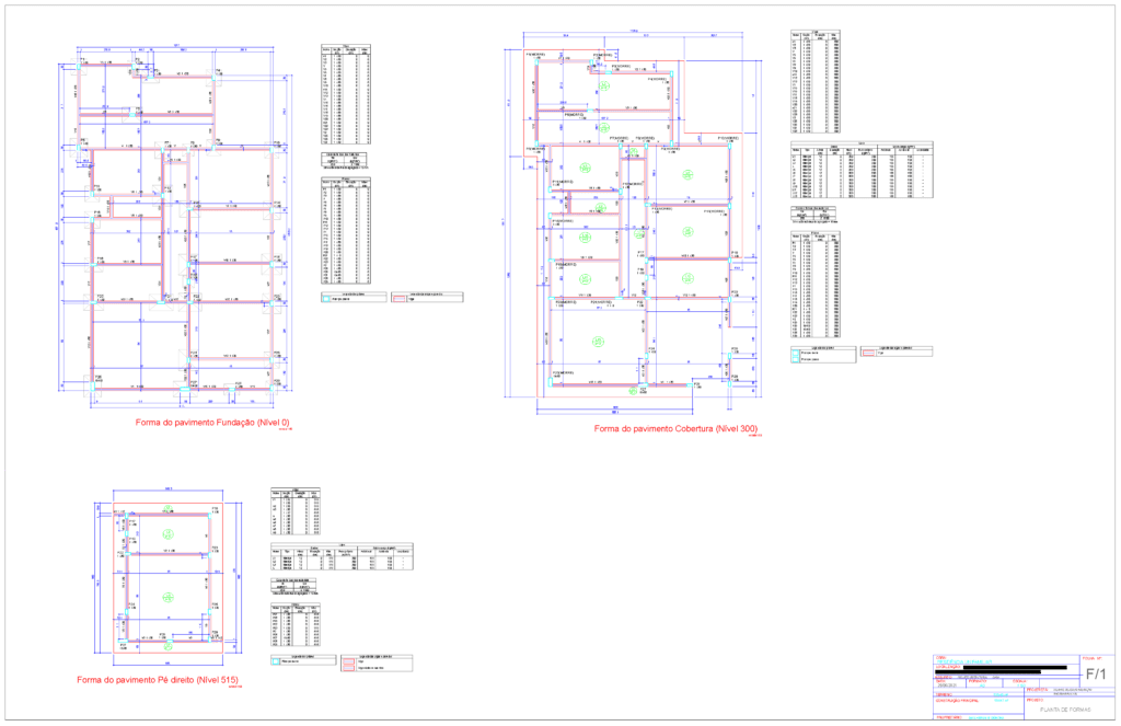 PROJETO RESIDENCIAL - Projeto Estrutural: Planta de Formas