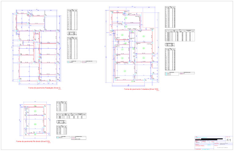 PROJETO RESIDENCIAL - Projeto Estrutural: Planta de Formas